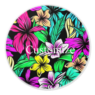 Tropical Flower Mix Thunder_Cove Ceramic Knob