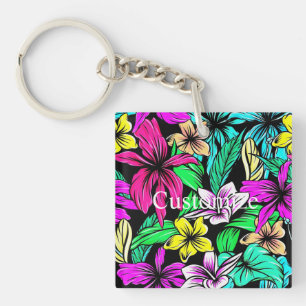 Tropical Flower Mix Thunder_Cove Keychain