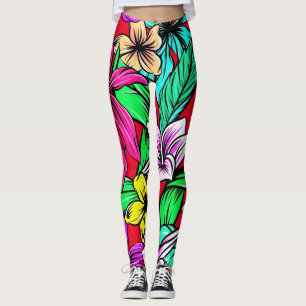 Tropical Flower Mix Thunder_Cove Leggings