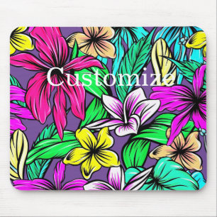 Tropical Flower Mix Thunder_Cove Mouse Pad