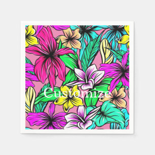 Tropical Flower Mix Thunder_Cove Napkin
