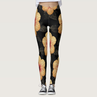 Tropical Flower Pattern Leggings