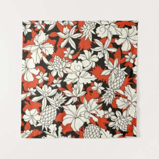 Tropical flower pattern tapestry