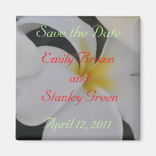 Tropical Flower Save the Date Magnet