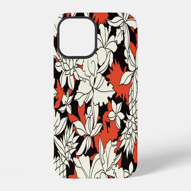 Tropical Flower Seamless Exotic Pattern iPhone Case (Back)