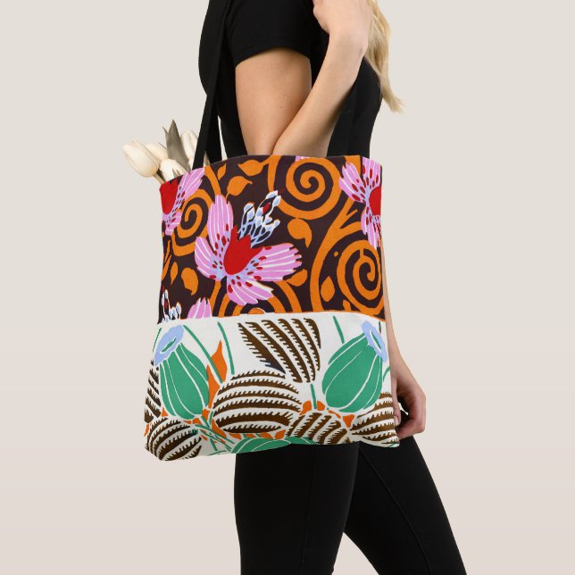 Tropical Flower Tote Bag (Close Up)