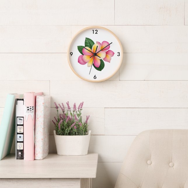 Tropical Flower Wall Clock (Reading Room)