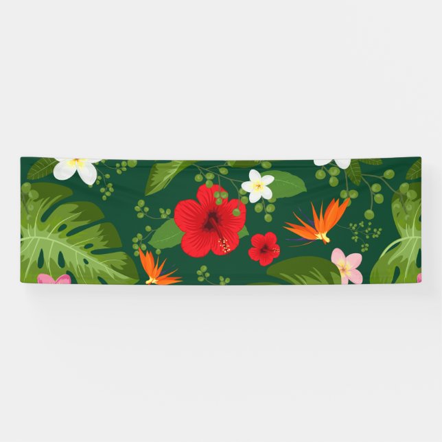 Tropical Flowers Background 7 Banner (Horizontal)