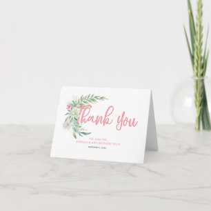 Tropical Flowers Beach Thank You Card