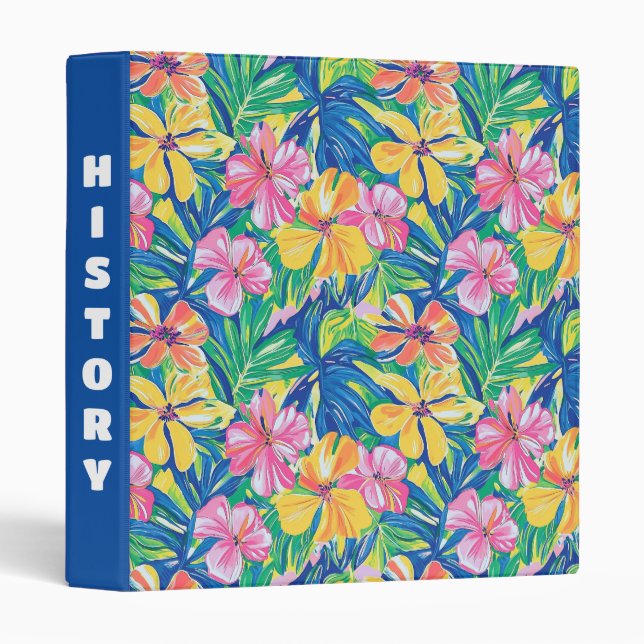 Tropical Flowers Binder (Front/Spine)