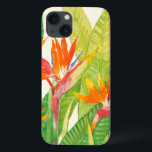Tropical Flowers | Bird of Paradise iPhone 13 Case<br><div class="desc">Watercolor Tropical Flowers 2 Artist: Tim OToole</div>
