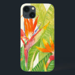 Tropical Flowers | Bird of Paradise iPhone 13 Case<br><div class="desc">Watercolor Tropical Flowers 2 Artist: Tim OToole</div>