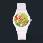 Tropical Flowers | Bird of Paradise Watch<br><div class="desc">Watercolor Tropical Flowers 2 Artist: Tim OToole</div>