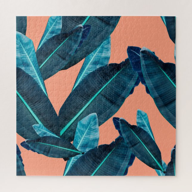 Tropical flowers, botanical seamless background. jigsaw puzzle (Vertical)