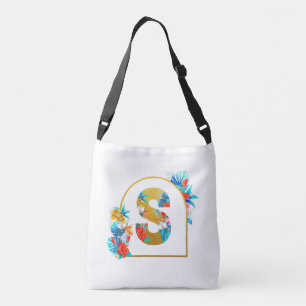 Tropical Flowers Bridal Party Gifts Bridesmaid Mom Crossbody Bag
