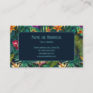 Tropical Flowers Business Card