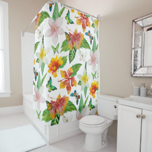 Tropical Flowers & Butterflies pattern