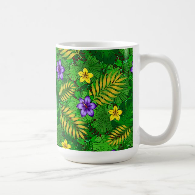 tropical flowers coffee mug (Right)
