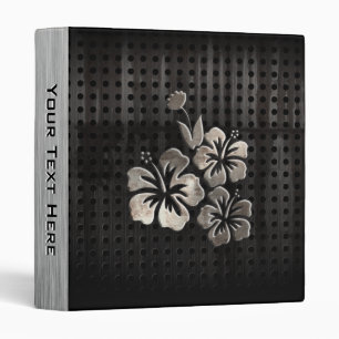Tropical Flowers; Cool Black Binder