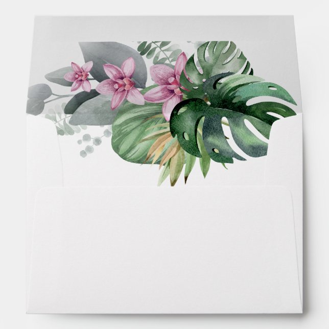 Tropical Flowers  Envelope (Back (Bottom))