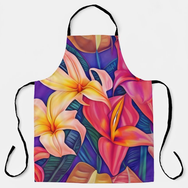 Tropical Flowers Five Apron (Front)