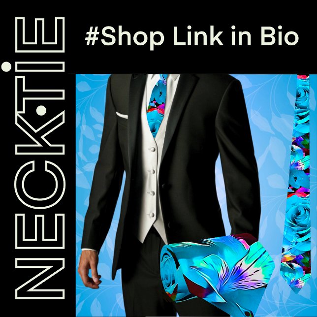 Tropical Flowers Floral Tie (Creator Uploaded)