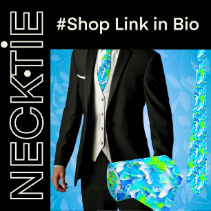 Tropical Flowers Floral Tie