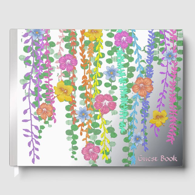 Tropical Flowers Guest Book (Front)