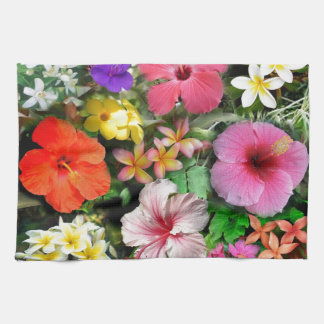 Tropical Flowers Kitchen Towel
