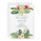 Tropical Flowers Leaves Floral Wedding Invitations