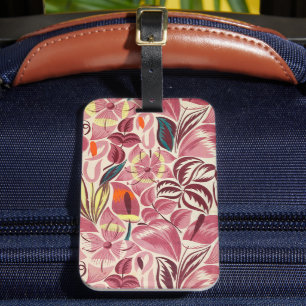 Tropical Flowers Luggage Tag