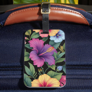 TROPICAL FLOWERS LUGGAGE TAG