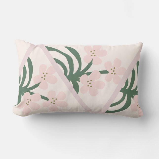 Tropical Flowers Lumbar Pillow (Front)