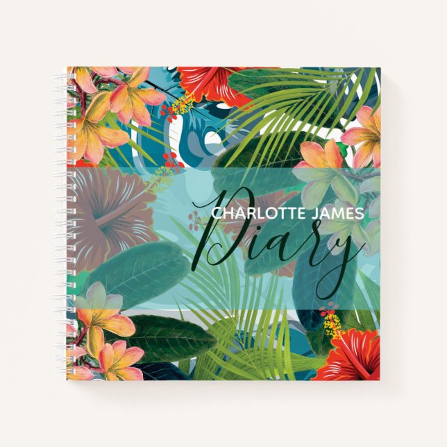 Tropical Flowers Notebook (Front)