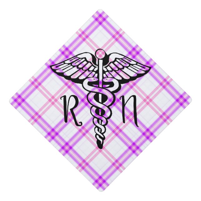 Tropical Flowers Nursing Graduatuion Tassel Topper (Front)