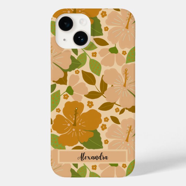 Tropical Flowers Personalized Case-Mate iPhon Case-Mate iPhone Case (Back)