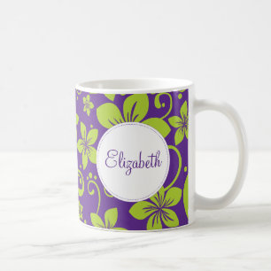 Tropical Flowers Personalized Mug