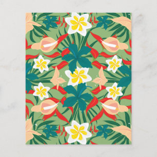 Tropical Flowers Scrapbook Paper