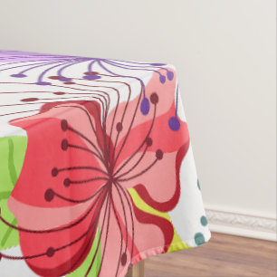 Tropical flowers seamless pattern tablecloth