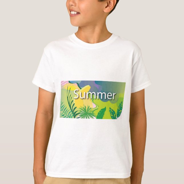 tropical flowers T-Shirt (Front)