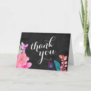 tropical flowers thank you 5x7, Luau thank you