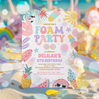 Tropical Foam Pool Splash Pad Birthday Party