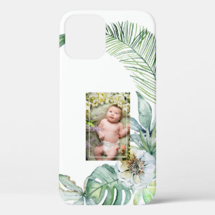 Tropical Foliage Baby Photo iPhone 12 Case