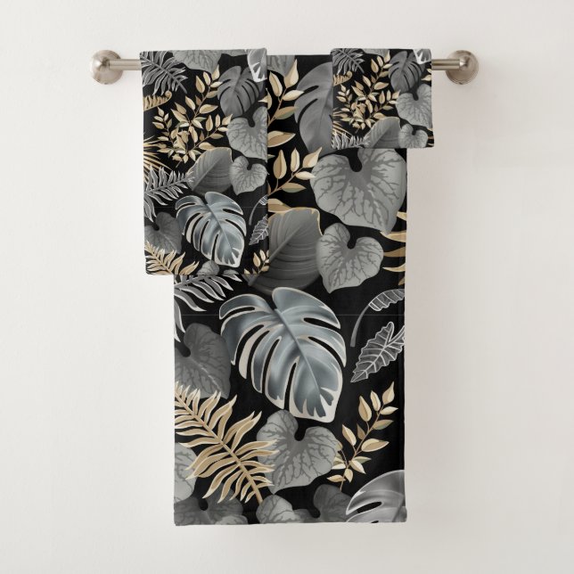 Tropical Foliage Bath Towel Set (Insitu)