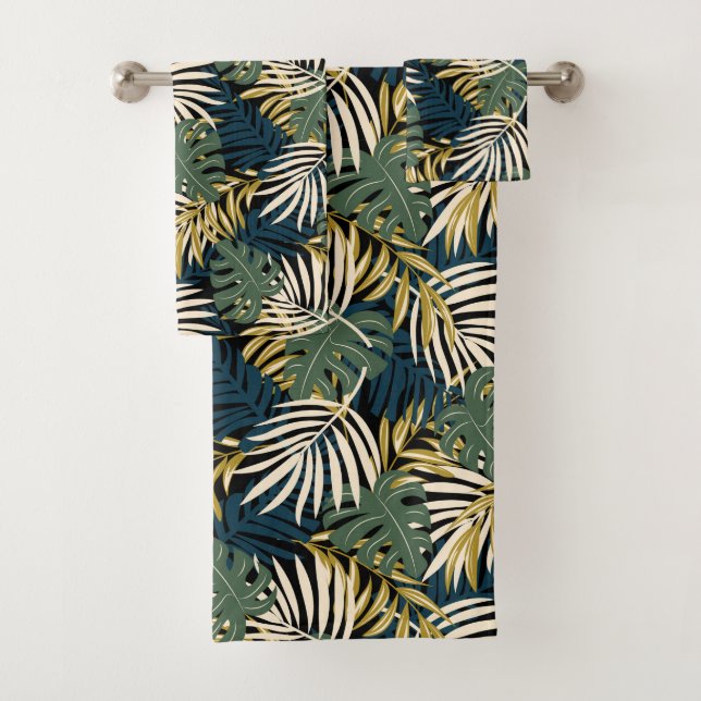 Tropical Foliage Bath Towel Set (Insitu)