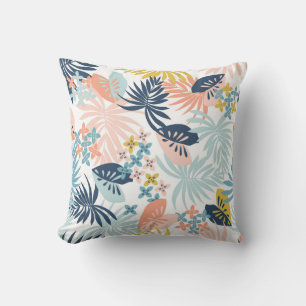 Tropical Foliage Bliss Throw Pillow
