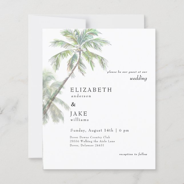 Tropical Foliage Budget Palm Tree II Wedding (Front)