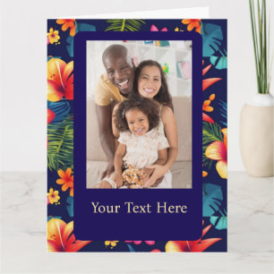 Tropical Foliage Family Event Celebration Card