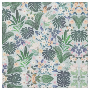 Tropical Foliage Floral Pattern Fabric