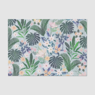 Tropical Foliage Floral Pattern Tissue Paper